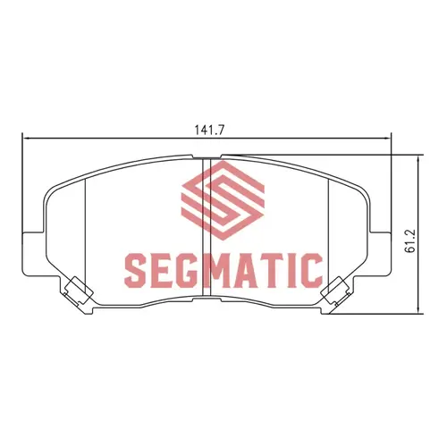 Тормозные колодки дисковые SEGMATIC SGBP2582