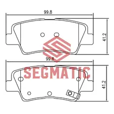 Тормозные колодки дисковые SEGMATIC SGBP2550