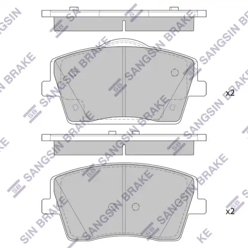 Тормозные колодки дисковые передняя ось SANGSIN SP4357