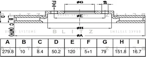 Тормозной диск BLITZ BS0565