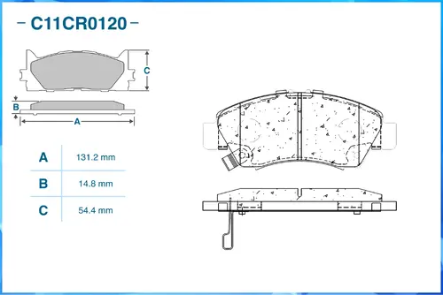 Тормозные колодки дисковые CWORKS C11CR0120
