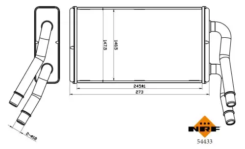 Радиатор печки NRF 54433