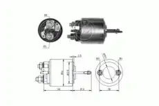 реле втягивающее!\ Peugeot 205/405 1.6/1.9 87>, Renault 21/25 2.1D 86> ZM597 ERA