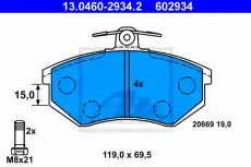 Тормозные колодки дисковые ATE 13.0460-2934.2