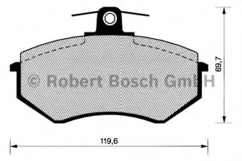 Тормозные колодки дисковые BOSCH 0 986 466 699