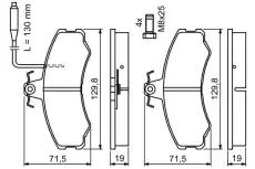 Тормозные колодки дисковые BOSCH 0 986 467 411