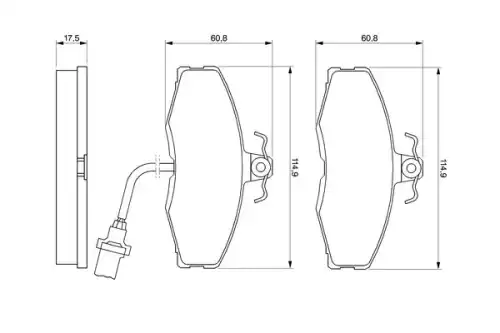 Тормозные колодки дисковые BOSCH 0 986 424 381