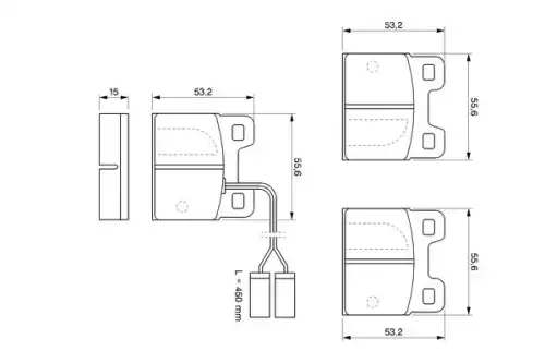 Тормозные колодки дисковые BOSCH 0 986 469 120