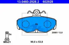 Тормозные колодки дисковые ATE 13.0460-2928.2