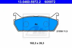 Тормозные колодки дисковые задняя ось ATE 13.0460-5972.2