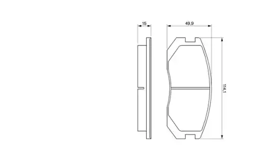 Тормозные колодки дисковые передняя ось BOSCH 0 986 460 980