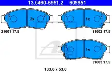 Тормозные колодки дисковые ATE 13.0460-5951.2
