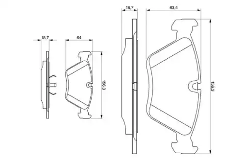 Тормозные колодки дисковые BOSCH 0 986 424 351