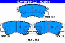 Тормозные колодки дисковые ATE 13.0460-5940.2