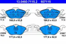 Тормозные колодки дисковые ATE 13.0460-7115.2