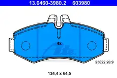Тормозные колодки дисковые ATE 13.0460-3980.2