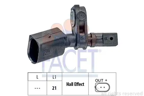 Датчик ABS FACET 21.0011