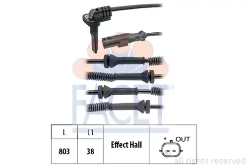 Датчик ABS FACET 21.0219