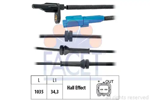 Датчик ABS FACET 21.0220