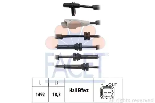 Датчик ABS FACET 21.0229