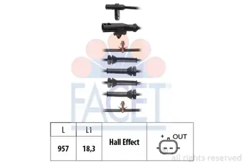 Датчик ABS FACET 21.0231