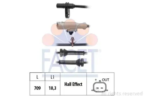 Датчик ABS FACET 21.0233