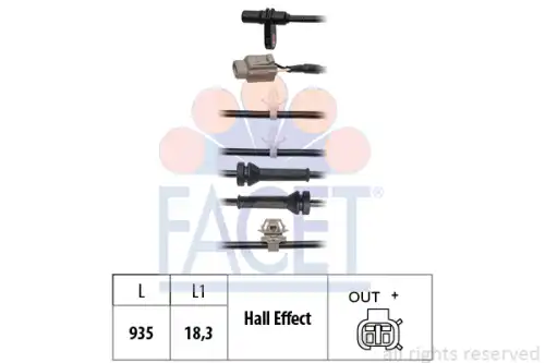 Датчик ABS FACET 21.0245