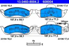 Тормозные колодки дисковые ATE 13.0460-8004.2