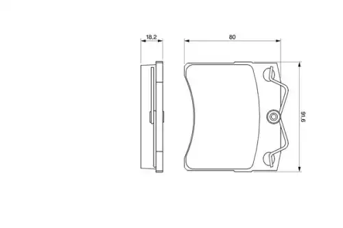 Тормозные колодки дисковые передняя ось BOSCH 0 986 460 954