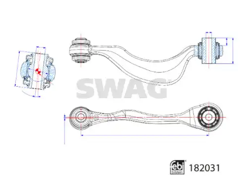 Рычаг подвески SWAG 33 10 8487