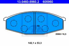 Тормозные колодки дисковые ATE 13.0460-5960.2