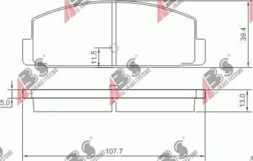 Тормозные колодки дисковые A.B.S. 37067