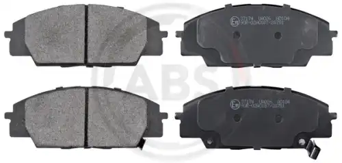 Тормозные колодки дисковые передняя ось A.B.S. 37174