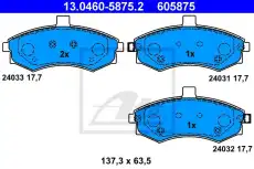Тормозные колодки дисковые ATE 13.0460-5875.2