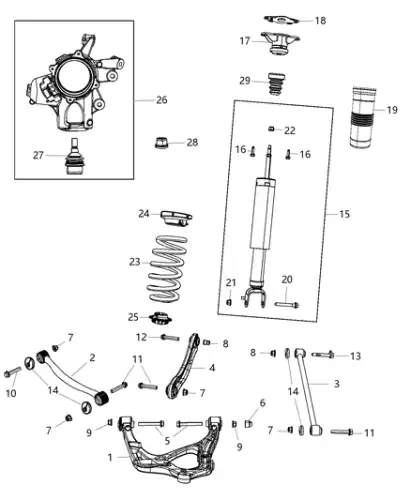 АМОРТИЗАТОР ПОДВЕСКИ 68334578AA MOPAR