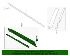 MOULDING - DOOR OUTSIDE LB5Z7820878DC FORD