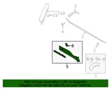 MOULDING - DOOR OUTSIDE LB5Z7825556BB FORD