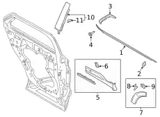 MOULDING - DOOR OUTSIDE LB5Z7825556BB FORD