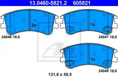 Тормозные колодки дисковые ATE 13.0460-5821.2