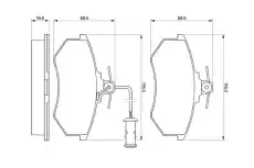 Тормозные колодки дисковые BOSCH 0 986 466 693