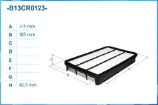 Фильтр воздушный CWORKS B13CR0123