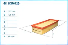Фильтр воздушный CWORKS B13CR0126