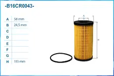 Фильтр масляный CWORKS B16CR0043