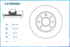 Тормозной диск CWORKS C210R2083