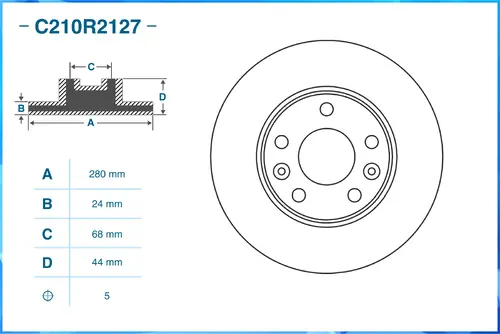 Тормозной диск CWORKS C210R2127