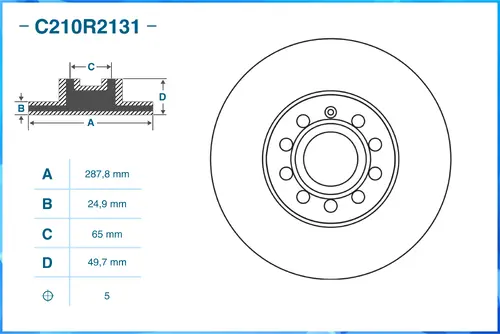 Тормозной диск CWORKS C210R2131