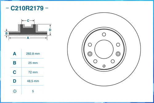 Тормозной диск CWORKS C210R2179
