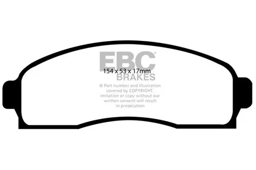 Тормозные колодки дисковые EBC DP61617