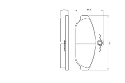Тормозные колодки дисковые передняя ось BOSCH 0 986 467 400