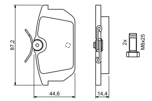 Тормозные колодки дисковые задняя ось BOSCH 0 986 491 030